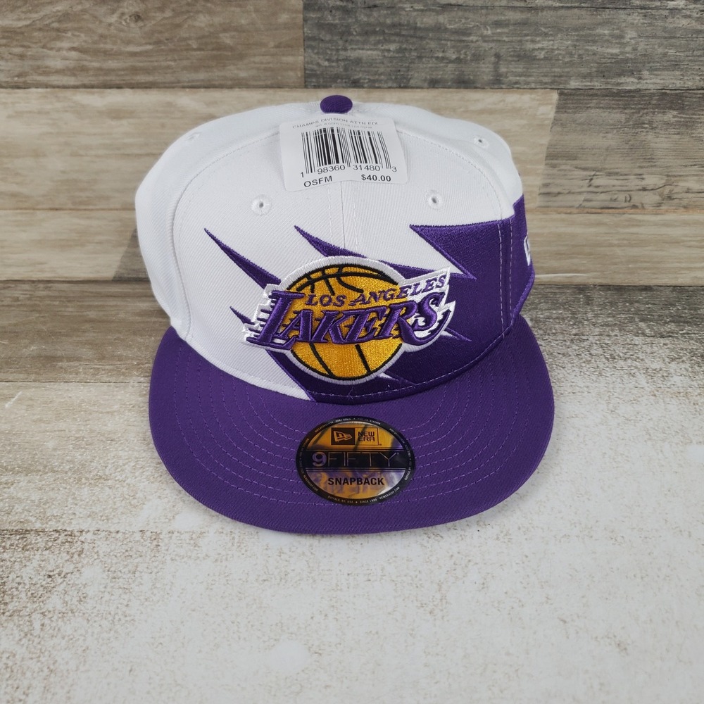 Los Angeles Lakers New Era White‎ Jagged 9FIFTY Snapback Hat Sharktooth